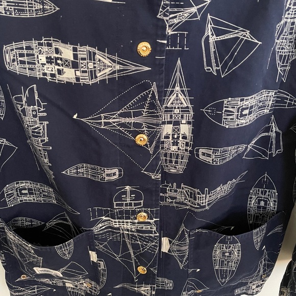 Ralph Lauren navy blue Maritime print jacket sz M - Picture 8 of 10